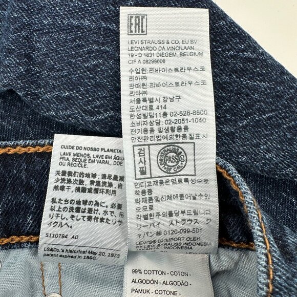 NWT Levis 501 Original Womens Blue Cropped High-Rise Straight Leg Jeans W29 L26 - Picture 10 of 12